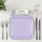 24 Count Lavender Square Paper Dessert Plates for Wedding Shower Birthday Party Use 7"